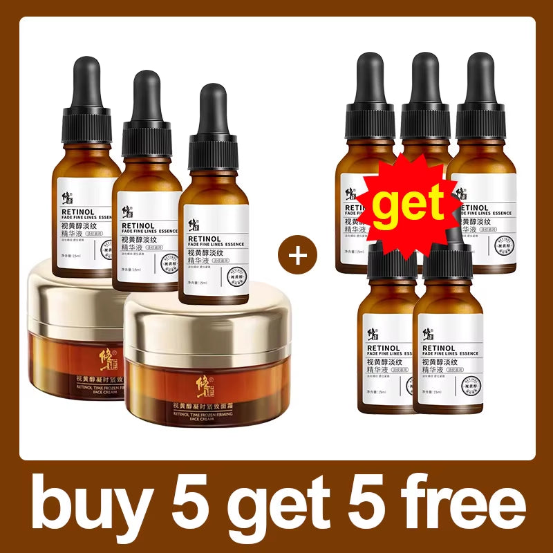 Retinol Serum and Cream Fade Fine Lines Moisturize Chinese Skin Care Products Beauty Health Improve Skin Elasticity,Roughness