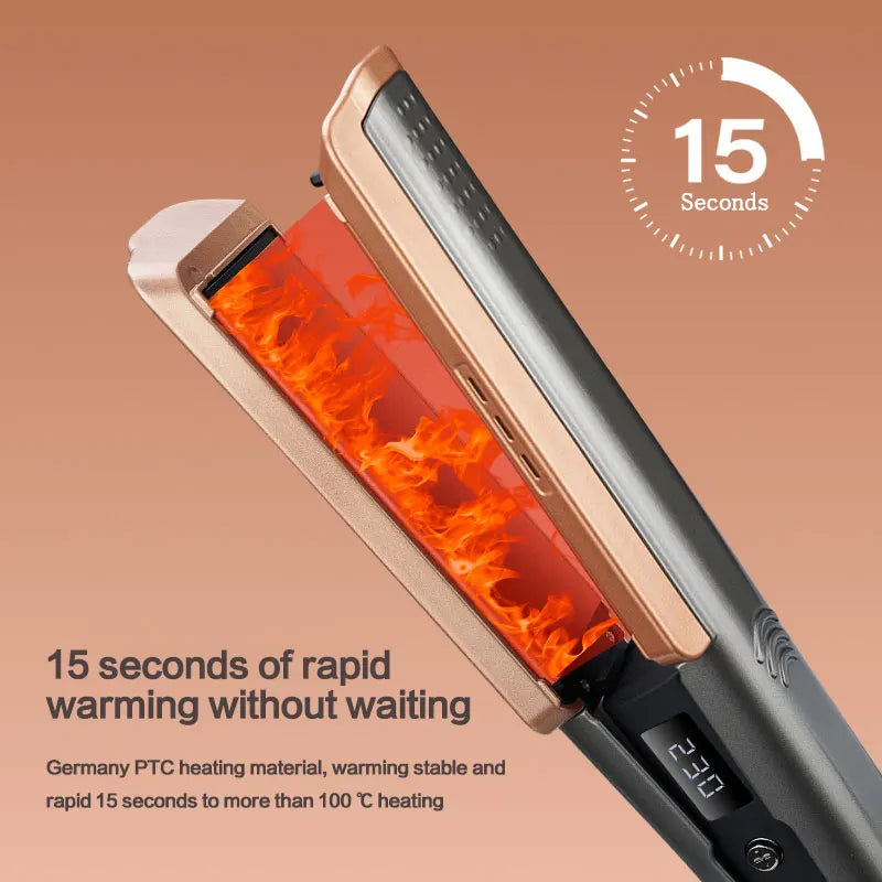 2 in 1 Hair Straightener Curling Ionizer with LCD Wide PanelProfessional Ceramic Hair Straightener with adjustable temperature