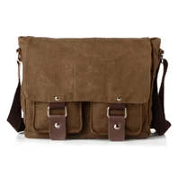 Vintage Crazy Horse Leather Men Shoulder bag Genuine Leather Messenger Bag men Crossbody Bag Sling Leisure Bag Casual Brown