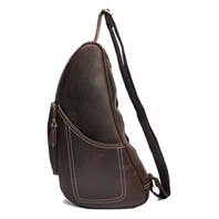 Vintage Crazy Horse Leather Men Shoulder bag Genuine Leather Messenger Bag men Crossbody Bag Sling Leisure Bag Casual Brown