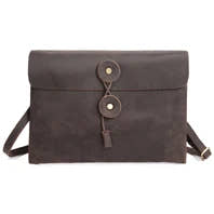 Vintage Crazy Horse Leather Men Shoulder bag Genuine Leather Messenger Bag men Crossbody Bag Sling Leisure Bag Casual Brown