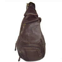 Vintage Crazy Horse Leather Men Shoulder bag Genuine Leather Messenger Bag men Crossbody Bag Sling Leisure Bag Casual Brown